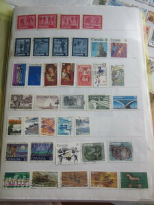 [ Canada issue stamp used .. one part unused . mixing f] paper . hinge sticking 10 sheets 