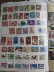 [ Australia issue stamp used .. one part unused . mixing f] paper . hinge sticking 7 sheets 