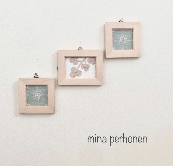 mina perhonen ミナペルホネン ファブリックパネル 3点セット ハンドメイド