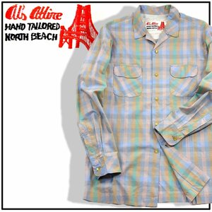 新品 AL’S ATTIRE 【古き良きアメリカ】 オープンカラー 長袖シャツ 定価2万900円 ★342548 アルズ アタイア アメカジ ヴィンテージ