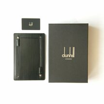 新品 dunhill トラベル ケース 定価3万円 【フランス製】 牛革 カウハイドレザー マルチケース ポーチ 箱付 黒 ネイビー ダンヒル ★251762_画像10