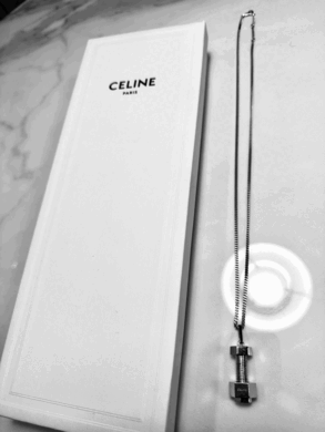2022年春夏CELINE HOMME ボルトネックレス60cmチェーンエディ