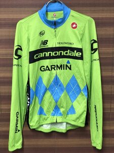 GS874 カステリ Castelli 半袖 サイクルジャージ Lサイズ 緑 キャノンデール ガーミン