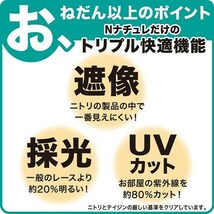 新品☆遮像・採光レースカーテン(Nナチュレシャイン 100X176X2枚)送料無料_画像9