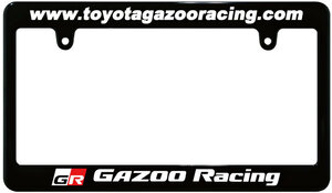 【新品・即決】ブラック ナンバーフレーム TOYOTA トヨタ GAZOO RACING 汎用