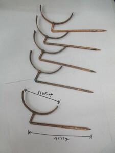古い樋の銅メッキの１０５ｍｍ段付打込５本１組ー11