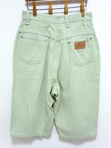 60～70’ｓ ビンテージ Wrangler ラングラー BLUE BELL ブルーベル USA製 ハーフパンツ サイズ15 MISSES 女性ライン うぐいす色 GRIPPER