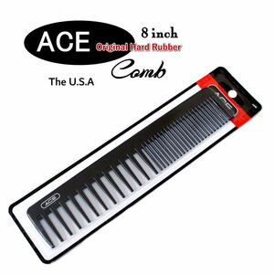 USA ACE Ace comb 8 -inch 20cm comb black hard Raver made plastic wide toe s perm hand . manner american hair styling 