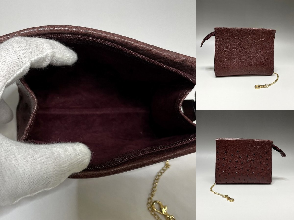 新品 購入25万円 高級 本革レザー オーストリッチ トートバッグ ポーチ&キーホルダー付き ブラウン ハンドバッグ レディース 新品 購入25万円 高級 本革レザー オーストリッチ トートバッグ ポーチ&キーホルダー付き ブラウン ハンドバッグ レディース