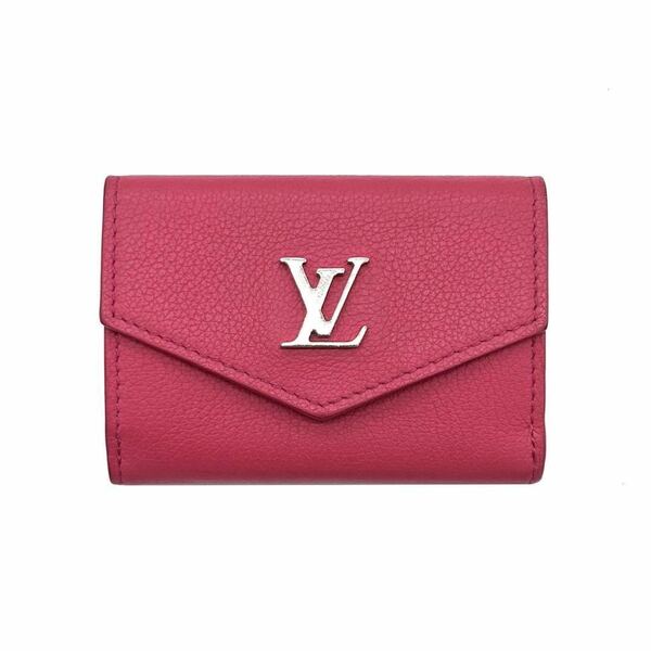 ルイヴィトン LOUIS VUITTON ポルトフォイユ ロックミニ ピンク 3つ折り財布 定番 可愛い コンパクト シルバー レザー 専用箱 保存袋 人気