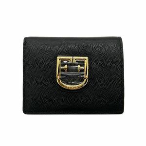 { unused }FURLA Furla BELVEDERE folding twice purse black black purse box attaching sack attaching change purse . present woman wallet standard popular 