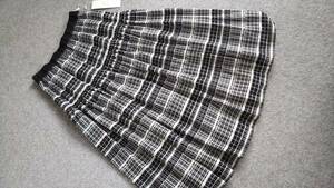  new goods AMACAa maca [ washer bru] waist rubber block art long skirt 38 black check 27500 jpy 