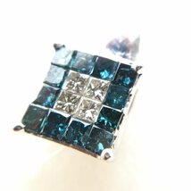 ★特価品■ペンダントトップ■ブルーダイヤ/ダイヤ合計０．４５ｃｔ■K１８ホワイトゴールド■１．３グラム■中古品★_画像5