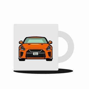 [ number plate inserting * car body color modification possibility ] mug * Nissan GT-R manner 