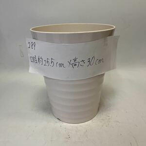 289 胡蝶蘭が入っていた植木鉢　軽い　プラスチック製　白