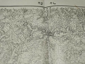 札村　常陸國　行川郡　古地図　 地形図　地図　資料　46×57cm　明治18年測量　明治27年印刷　発行　　　B2306