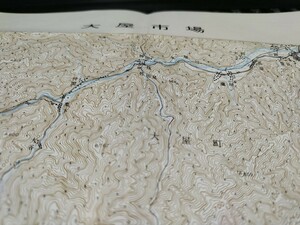 大屋市場　兵庫県　古地図　 地形図　地図　資料　46×57cm　　昭和36年測量　昭和46年印刷　発行　書き込み　B2306