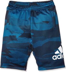 [KCM]Z-2adi-189-140* exhibition goods [adidas/ Adidas ] Junior light sweat shorts CAMO FTJ53-DU9841 Legend marine 140