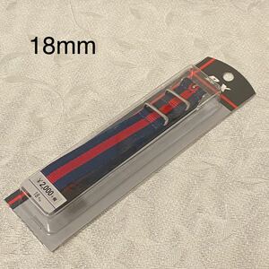  clock belt nylon belt BAMBI Bambi NATO belt 18mm BGA015DRP nylon change belt exchange belt navy red 