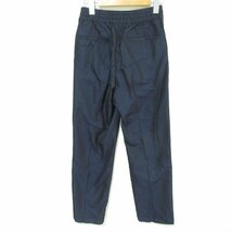 美品 16SS UNUSED アンユーズド Easy Slacks シルクブレンド ドロスト イージーパンツ スラックス UW0483 サイズ1 紺 ネイビー_画像2