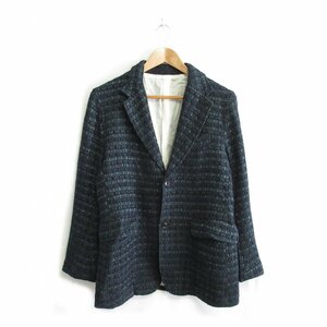 美品 20AW Needles ニードルズ ニードルス Fancy Tweed ファンシーツイード 2B テーラードジャケット HM097 XS ネイビー×グリーン 紺 緑