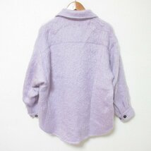 美品 22AW JANE SMITH ジェーンスミス IENA取扱い モヘア オーバーサイズ フラップポケットシャツ 22WSH-#431L サイズ36 紫 パープル_画像2