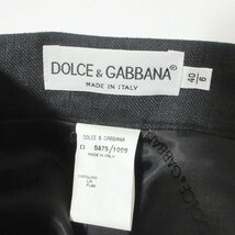 ほぼ美品 Dolce&Gabbana ドルチェ＆ガッバーナ リネン100％ テーラードジャケット × ひざ丈スカート スーツ セットアップ 40 ブラック 601_画像3