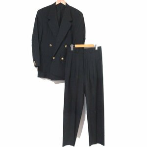  cleaning settled beautiful goods Gianni Versace mete.-sa gold button stripe tailored jacket × slacks pants suit 50 black C0604