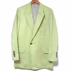 クリーニング済 美品 22SS Paul Smith ポールスミス ピークドラペル 1B テーラードジャケット Mサイズ 黄緑系 C0604