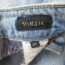 美品 SIVIGLIA シヴィリア ダメージ加工 ストレッチ テーパード スキニー デニムパンツ ジーンズ W25 ライトブルー 062_画像5