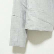 美品 18AW Theory セオリー LIGHT SAXONY CLEAN BLAZER ボタンレス ノーカラージャケット 0 ライトグレー 604_画像5