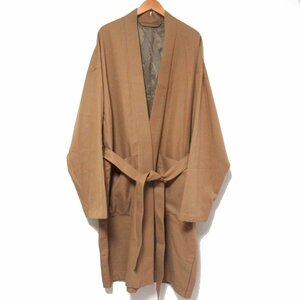 美品 20AW ANEI アーネイ S.O.HAORI COAT W/C ベルテッドコート 羽織り オーバーコート AN0202_S1302 サイズ3 キャメル C0603