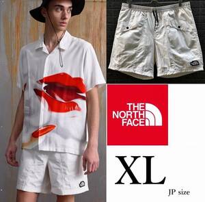 ◆モデル出品◆新品 XL ノースフェイス オフホワイトハーフパンツ OUTLINE SHORT WINDWALL（超撥水素材）The North Face (水着兼用) 