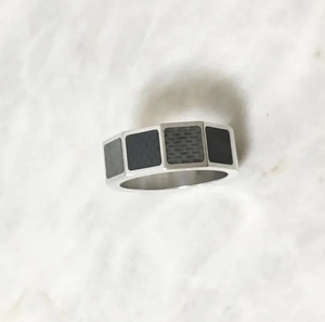  Vuitton ring bar g Damier ring men's silver 925 M silver *