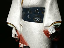 博多人形 着物の女性 美人物 ガラスケース付 芸者 花魁 日本人形 郷土玩具 伝統工芸_画像4