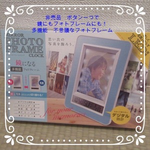  not for sale button one . mirror . photograph . multifunction photo frame clock mirror blue 