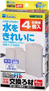  water work Space power Fit exchange filter media 4 piece insertion postage nationwide equal 350 jpy 