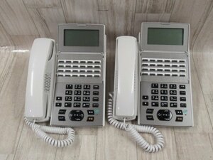 Ω ZZJ1 11750♪ 保証有 NTT NX2-(24)STEL-(1)(W) 24ボタン標準スター電話機 17年製 2台セット キレイめ・祝10000!取引突破!!