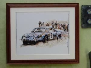 #BOW картина # alpine Renault A110 Rally пейзаж #ALPINE#03