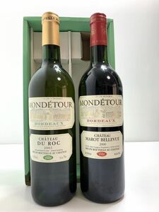 モンデトゥール　赤/ 白　MONDETOUR BORDEAUX CHATEAU DU ROC 2002 白/MAROT BELLEVUE 2000 赤　