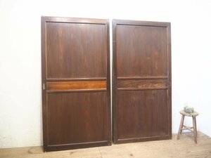 taK0851*(1)[H177cm×W91cm]×2 sheets * element .. Japanese cedar material. old wooden sliding door * old fittings obi door wooden door sash old Japanese-style house block house peace . retro antique L pine 