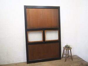 taL0138*(3)[H176,5cm×W113,5cm]* antique * diamond glass entering * width. large wooden sliding door * fittings glass door obi door wooden door retro M pine 