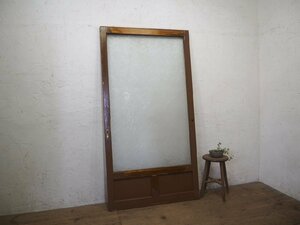 taL0459*(2)[H176cm×W93cm]* antique * rare design glass. old wooden sliding door * fittings glass door Akira . taking . one sheets board housing retro L pine 