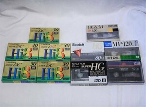 5669 未使用未開封☆ 8ミリ 10本セット maxell HGX-M SONY Hi8 MP TDK P6 MPN FUJI FILM P6 E6 SHG Scotch HGHビデオ テープ メタル