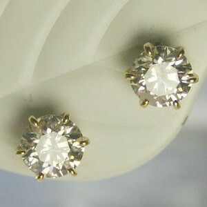 ダイヤモンド ピアス 一粒 0.5ct K18 送料無料 鑑定書付ダイヤモンド 0.50ctup Dカラー VS1クラス 3EXカット H&C CGL 通販