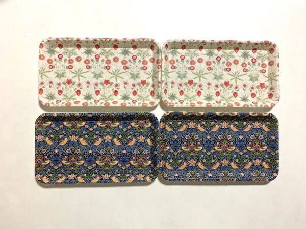 ウィリアムモリス インテリアトレイ 細長 4枚セット トレー