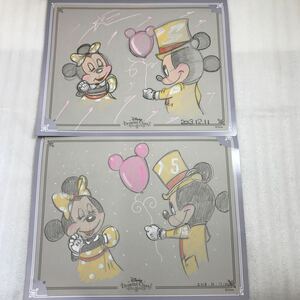 Disney ディズニー ドローイングクラス ミッキー&ミニー イラスト Drawing Class 長期保管品