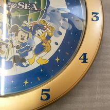 Disney ディズニーシー　グランドオープン　掛け時計　時計　単三電池　動作品　中古品_画像4