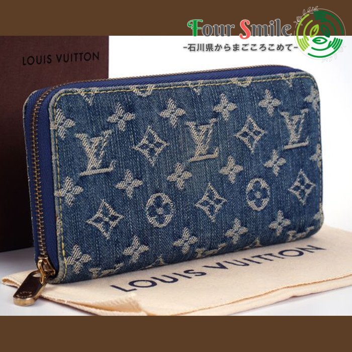 LOUIS VUITTON Zippy Wallet Monogram Denim Blue M95341