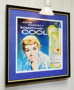 ジューン・クリスティ/50s ジャズ /レコード ジャケ ポスター 額装/June Christy/Something Cool/フィフティーズ/おしゃれ インテリア 飾る